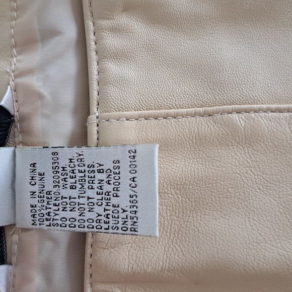 Nygard Cream Leather Skirt - Picture 5 of 6